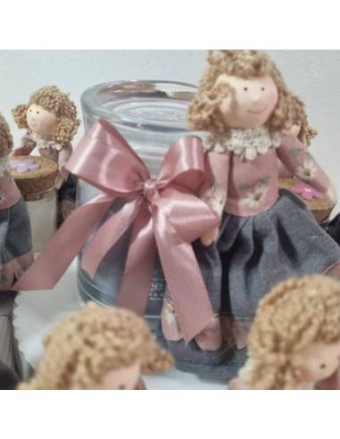 Torta di candele bomboniere con bamboline