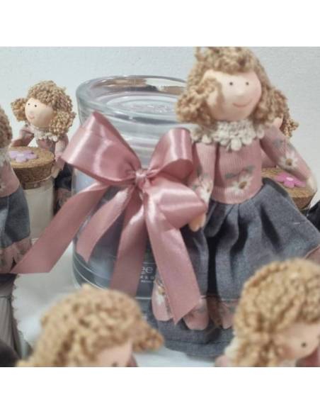 Torta di candele bomboniere con bamboline