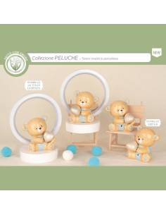Bomboniere per Battesimo Lampade luci led orsetti in porcellana Collezione Peluche