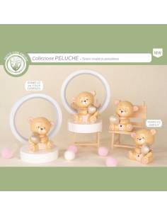 Bomboniere Battesimo lampade led orsi in porcellana Collezione Peluche