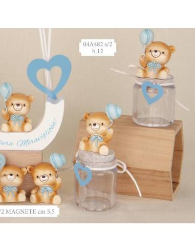 Vasetti portaconfetti bomboniere animali orsetti con palloncini Collezione Palla