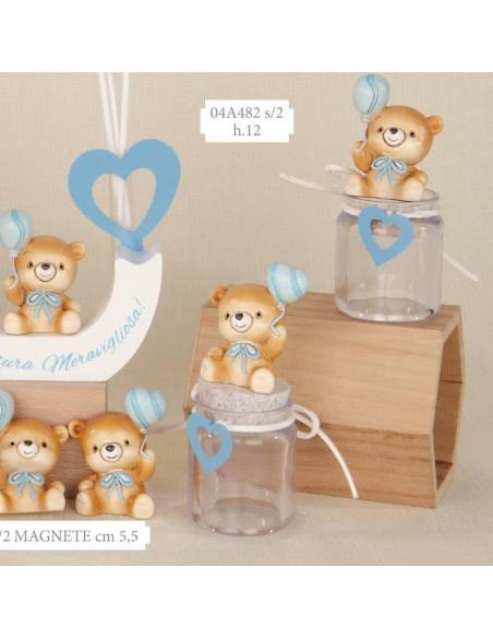 Vasetti portaconfetti bomboniere animali orsetti con palloncini Collezione Palla