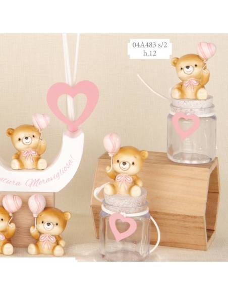 Barattoli portaconfetti bomboniere orsetti misti con palloncini Collezione Palla