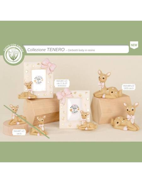 Cornici portafoto e lampade led animaletti cerbiatti Collezione Tenero