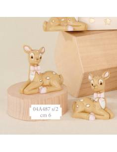 Bomboniere in resina statuine animali cerbiatto misti