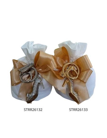 Sacchettini portaconfetti bomboniere Harmony portachiavi scarpetta tacco