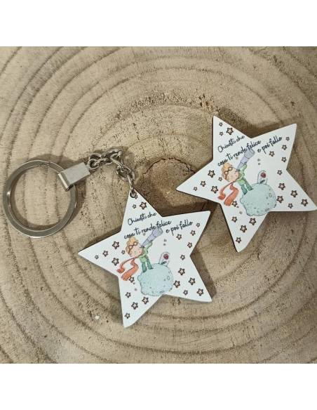 Bomboniere personalizzate piccolo principe stelle calamite o portachiavi in legno