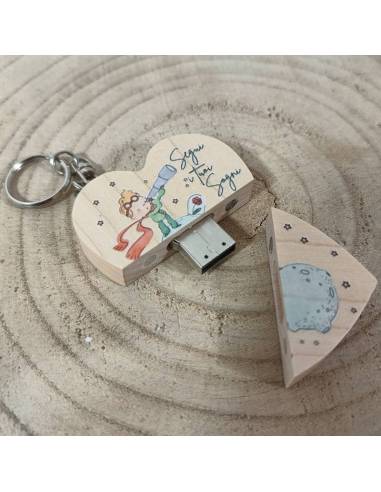 Bomboniere portachiavi chiavetta USB cuore Il Piccolo Principe