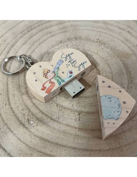 Bomboniere portachiavi chiavetta USB cuore Il Piccolo Principe