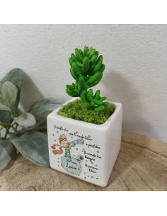 Bomboniere personalizzate Battesimo vaso portapiante in ceramica Il Piccolo Principe
