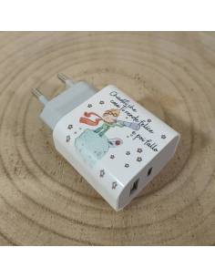 Bomboniere Il Piccolo Principe caricabatterie USB Type-C con frase