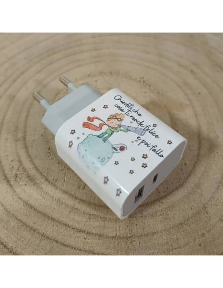 Bomboniere Il Piccolo Principe caricabatterie USB Type-C con frase