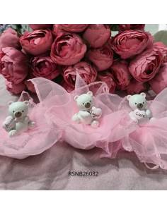 Sacchetti Portaconfetti Nascita bimba orsetti cuore misti