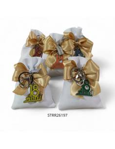 Sacchetti portaconfetti bomboniere Harmony diciottesimo compleanno portachiavi