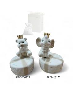 Harmony bomboniere Comunione carillon in porcellana animali corone dorate