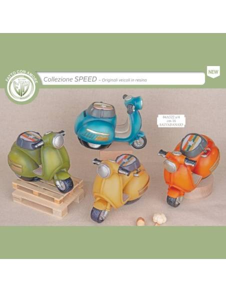 Bomboniere salvadanaio in resina modellini vespe Collezione Speed