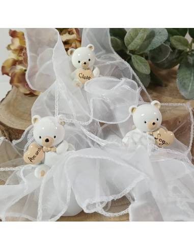 Portaconfetti Comunione sacchetti bomboniere animali orsi misti