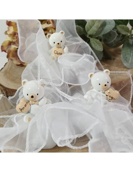 Portaconfetti Comunione sacchetti bomboniere animali orsi misti