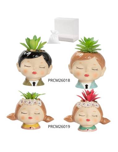 Bomboniere Harmony vasi porta piantine assortiti per Comunione