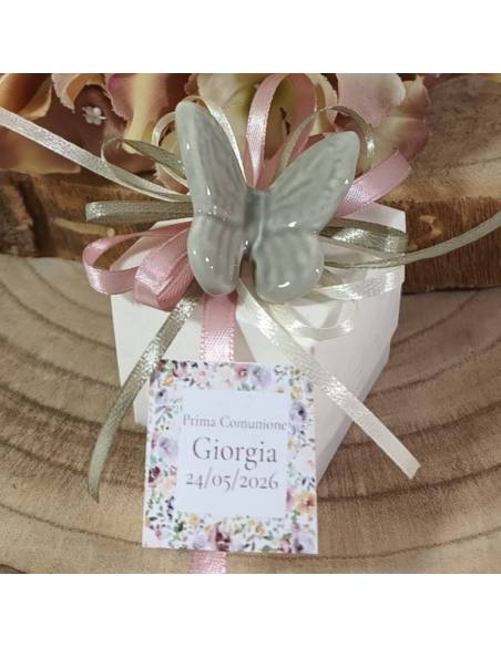 Bomboniere farfalle calamite tortora scatole portaconfetti