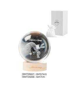 Bomboniere Harmony Il Piccolo Principe lampade led sfere in vetro