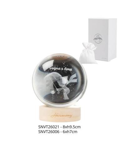 Bomboniere Harmony Il Piccolo Principe lampade led sfere in vetro