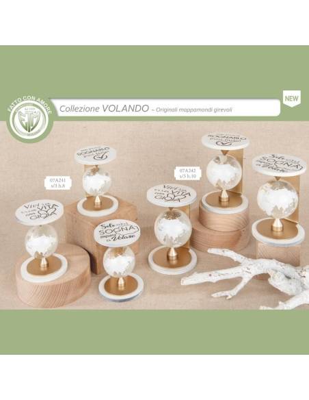 Bomboniere Mappamondo girevole con frase Collezione Volando