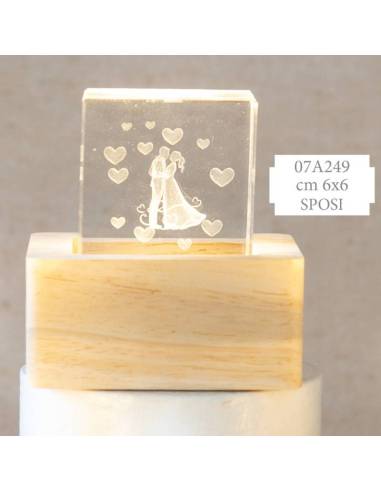 Bomboniere Matrimonio originali lampade led cubi sposi innamorati Collezione Lampo