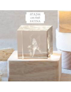 Bomboniere fatine lampade luci led cubo in cristallo Collezione Lampo