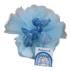 Sacchetti portaconfetti Battesimo calamite palloncini cane con tag personalizzato
