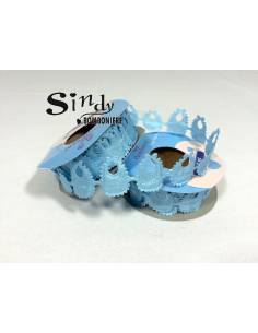 BOMBONIERE NASTRINO NASCITA BAVETTE AZZURRO BAMBINO 2012105