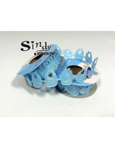 BOMBONIERE NASTRINO NASCITA BAVETTE AZZURRO BAMBINO 2012105