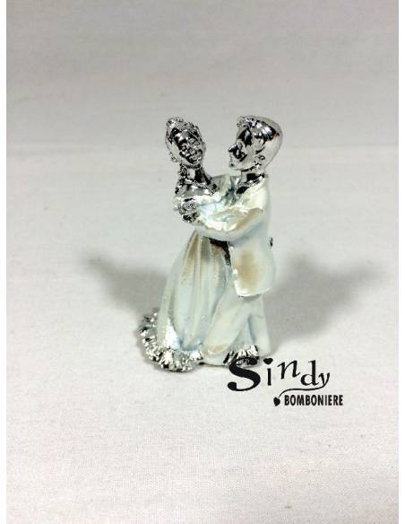 TORTA BOMBONIERE 48 pz. Sposi ARGENTO PROMESSA CONFETTI E BIGLIETTINO