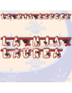 SET Laurea Coordianto PIATTI-BICCHIERI, Tovaglioli BANDIERINE FESTONE laureandi Dottore Congratulazione 2