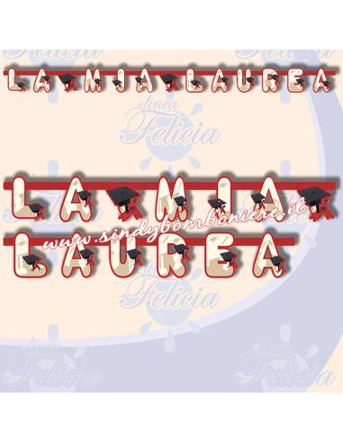 SET Laurea Coordianto PIATTI-BICCHIERI, Tovaglioli BANDIERINE FESTONE laureandi Dottore Congratulazione