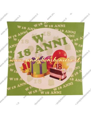 KIT 18 anni Coordinato PIATTI-BICCHIERI, Tovaglioli BANDIERINE FESTONE Diciottesimo Compleanno