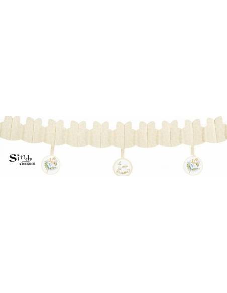 FESTONE GHIRLANDA STRISCIONE ADDOBBO CRESIMA 3 MT.