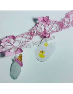 FESTONE STRISCIONE NASCITA BEBE' BAMBINO BAMBINA ROSA AZZURRO 2